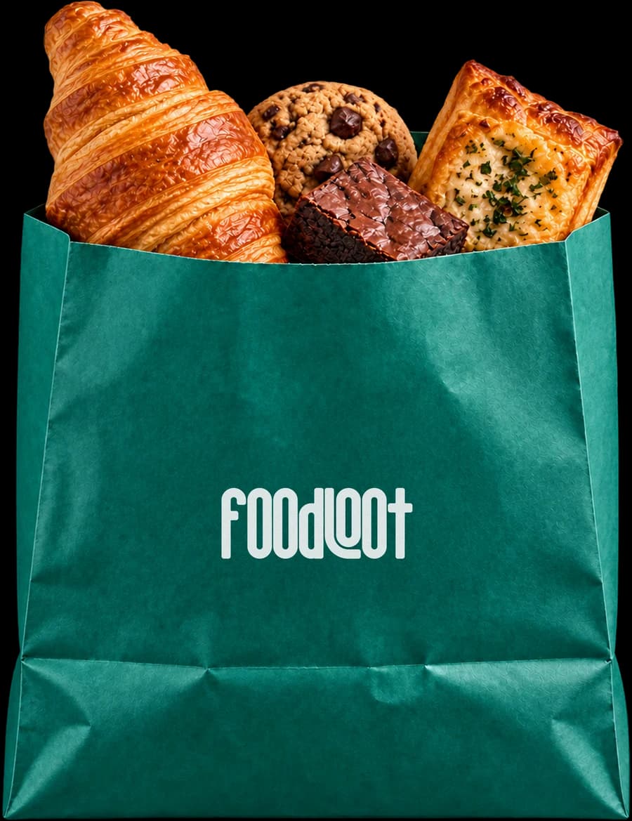 A FoodLoot bag filled with bakes