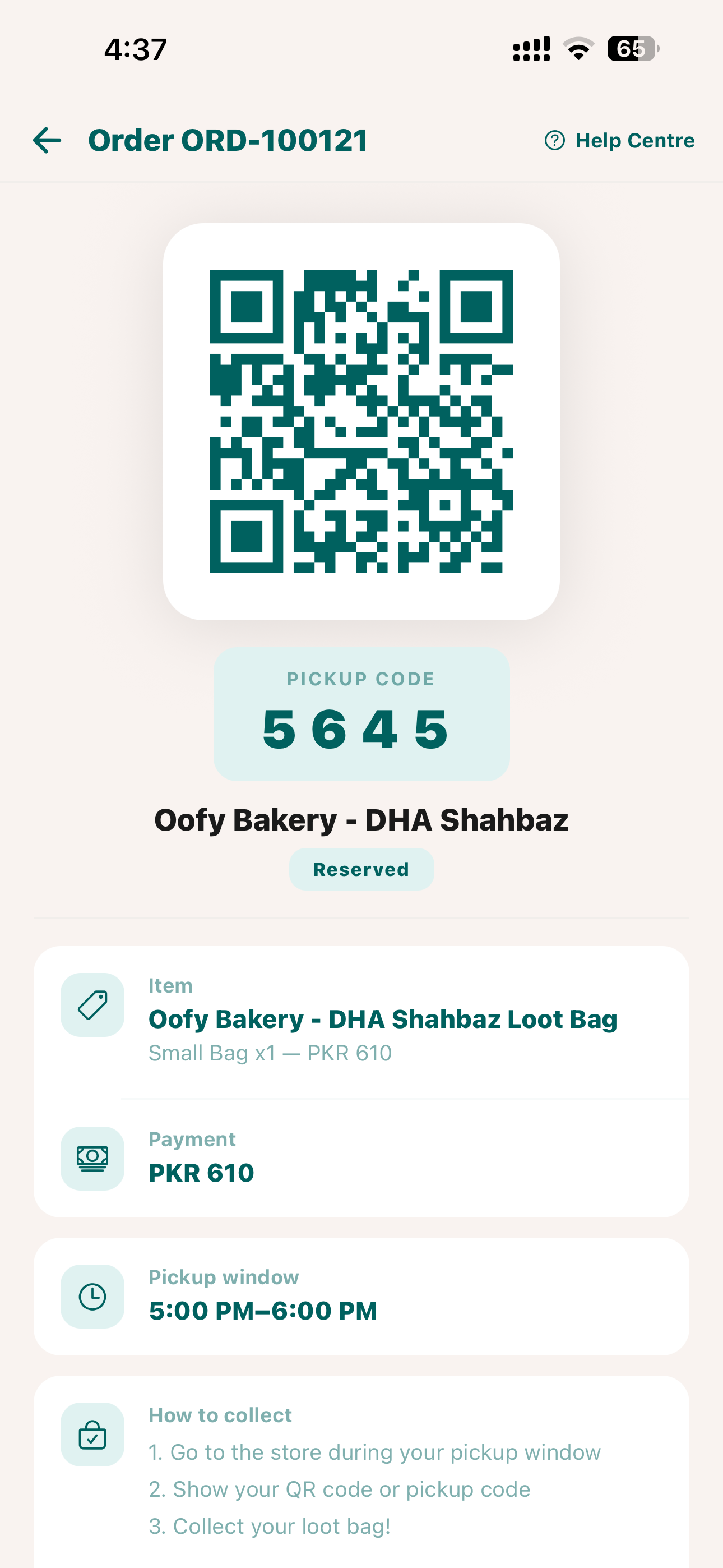 Collect your Oofy Bakery loot bag — show QR code at pickup